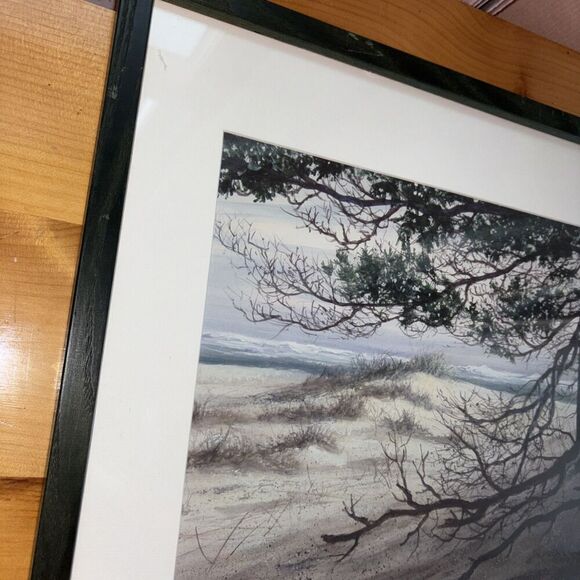 Signed Gerald Robillard Nautical Seaside Print Rocky New England Beach Cape Cod? - Picture 6 of 8